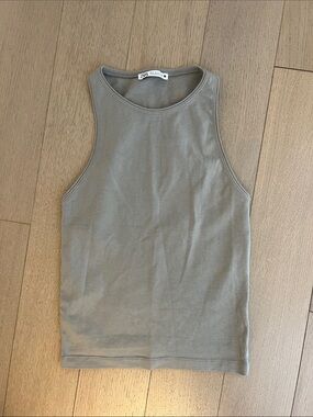 Zara Light Olive Racerback Tank